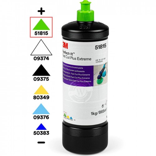 3M 51815 Fast Cut Plus Extreme полироль, высокоабразивная паста, 100 гр  (зеленый колпачок)