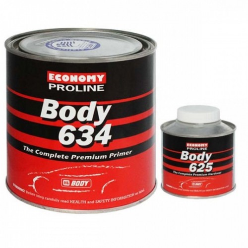 BODY 634 грунт наполнитель акриловый 4:1, 1 л + 0,25 л, белый