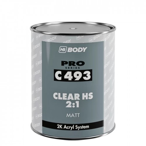 BODY C493 MATT CLEAR HS лак акриловый матовый 2:1, 1 л + 0.5 л