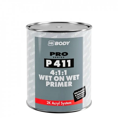 BODY Р411 WET-on-WET грунт мокрым-по-мокрому 4:1, 1 л + 0,25 л, белый
