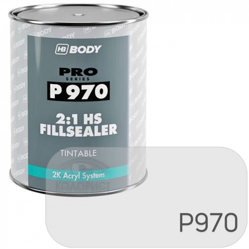 BODY Р970 FILLSEALER грунт усилитель адгезии изолятор 2:1, 1 л + 0,5 л, прозрачный