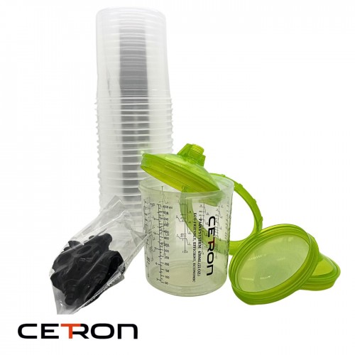 CETRON набор PPS 650 мл с крышкой (50 шт), 125 мкм