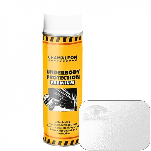 CHAMAELEON UNDERBODY PROTECTION антигравийное покрытие окрашиваемое, 500 мл, аэрозоль, белый