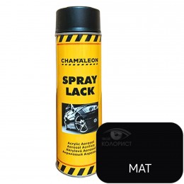 CHAMAELEON краска акриловая, 500 мл, аэрозоль, черный матовый 