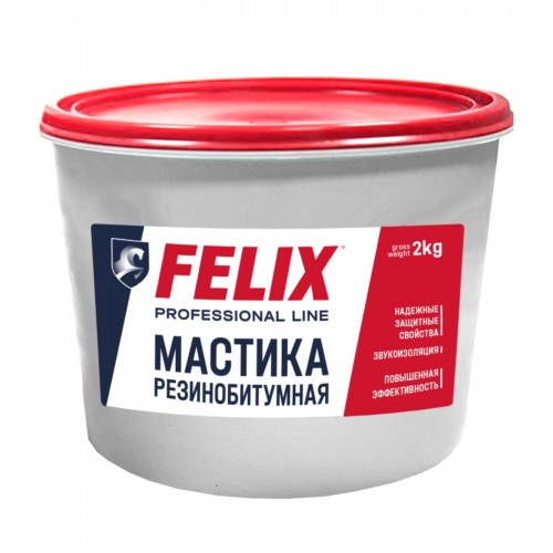 FELIX мастика антикоррозийная резино-битумная  в п/э ведре, 2 кг