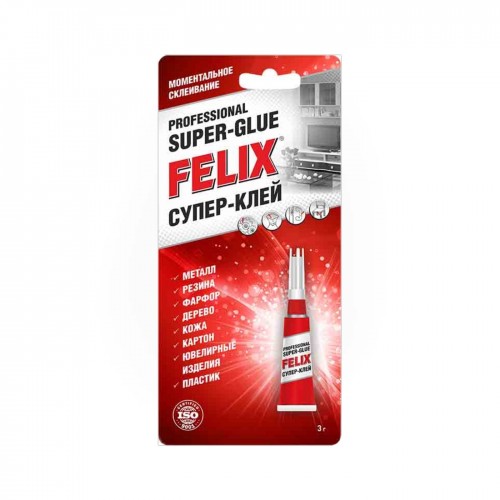 FELIX супер-клей цианоакрилатный, 3 гр