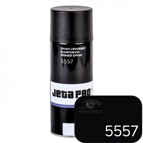 JETA PRO 5557 грунт наполнитель акриловый 1К, 400 мл, аэрозоль, черный