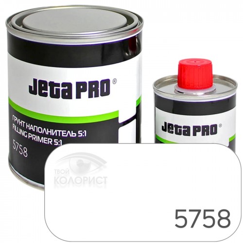 JETA PRO 5758 грунт наполнитель акриловый 5:1, 0,5 + 0,1 л, белый