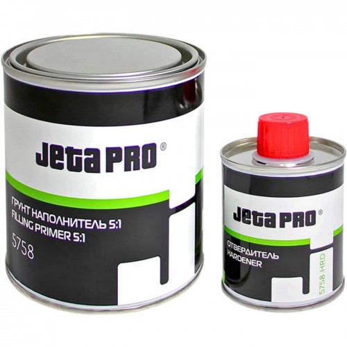 JETA PRO 5758 грунт наполнитель акриловый 5:1, 0,5 + 0,1 л, серый