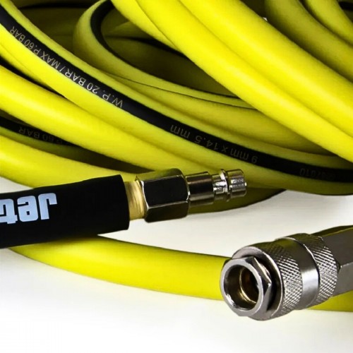 JETA PRO 5888015 гибкий ПВХ шланг с фитингами М1/4, d 9x14,5 мм, длина 15 м, желтый