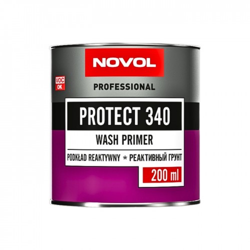 NOVOL PROTECT 340 грунт кислотный адгезионный 1:1, 0,2 л + 0,2 л, красный