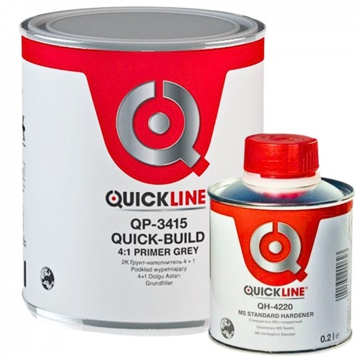 QUICKLINE QP-3415 грунт наполнитель акриловый 4:1, 2 + 0.5 л, серый