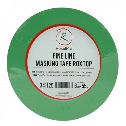 ROXELPRO 341125 контурная лента для маскировки, 6 мм х 55 м, зеленый