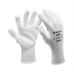 Перчатки защитные от минимальных рисков Wurth White PU