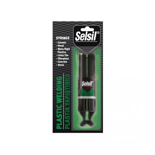 SELSIL PLASTIC WELDING клей для ремонта пластика, 28 гр, чёрный