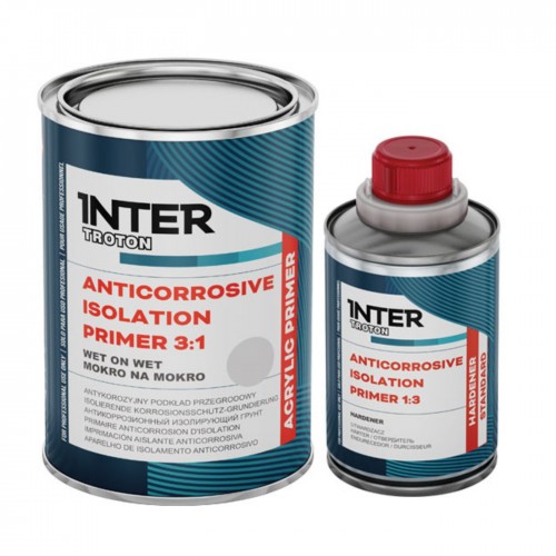 INTER TROTON ANTICOR ISOL PRIMER грунт акриловый "мокрый по мокрому" 3:1, 0,75 + 0,25 л, черный