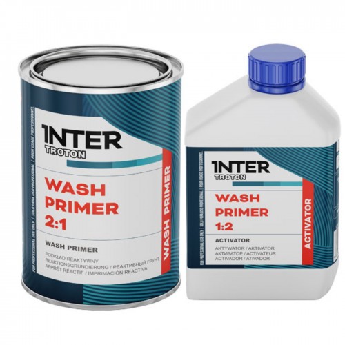 INTER TROTON WASH PRIMER грунт кислотный адгезионный 2:1, 0,8 л + 0,4 л, желтый