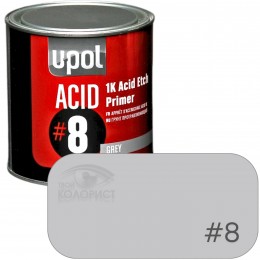 U-POL ACID 8 грунт кислотный адгезионный 1К, 1 л, серый