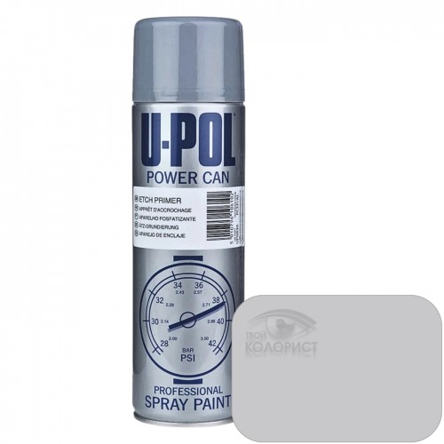 U-POL POWER CAN ETCH PRIMER грунт кислотный адгезионный 1К, 500 мл, аэрозоль