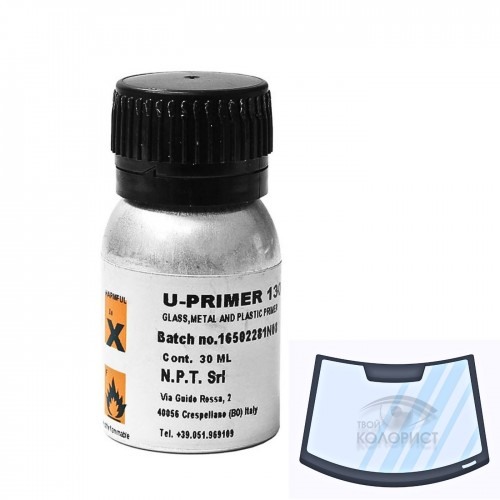 U-SEAL U-PRIMER 130 грунт-праймер для стекольного клея, 30 мл, черный