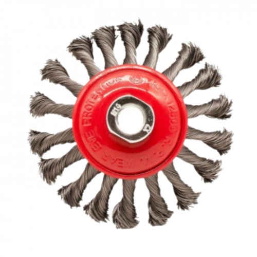 VOLVEX VX-3002 кордщетка 115 мм радиальная витая чашеобразная для УШМ, М14