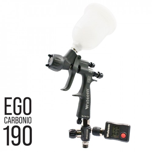 WALCOM EGO CARBONIO HTE/HALO миникраскопульт, сопло 1,2 мм, с 2-мя бачками, манометром и ЗИП