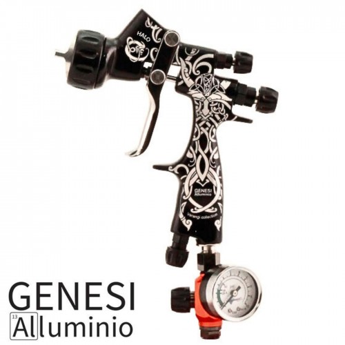 WALCOM GENESI ALLUMINIO HTE/HALO VARANGI BASE краскопульт, сопло 1,4 мм, с манометром и ЗИП