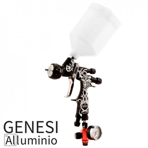 WALCOM GENESI ALLUMINIO HTE/HALO VARANGI BASE краскопульт, сопло 1,4 мм, с манометром и ЗИП