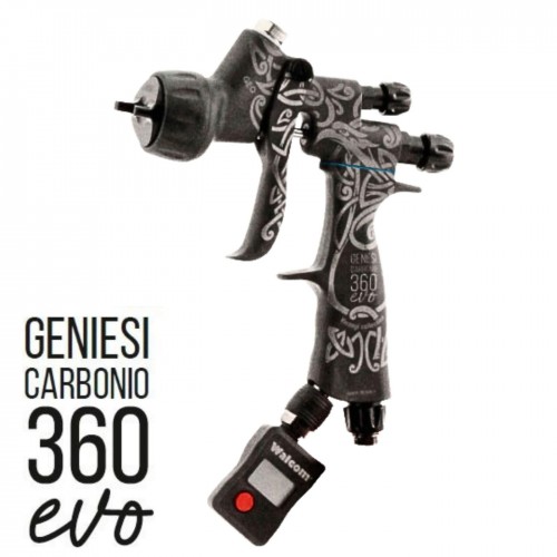 WALCOM GENESI CARBONIO GEO VARANGI краскопульт, сопло 1,3 мм, с манометром и ЗИП