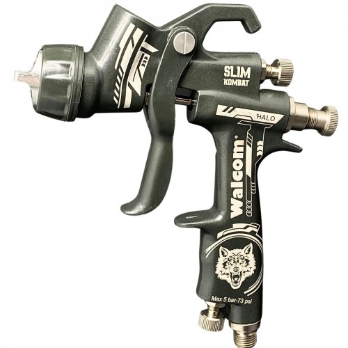 WALCOM SLIM KOMBAT S HTE/HALO краскопульт, сопло 1,3 мм, с манометром и ЗИП