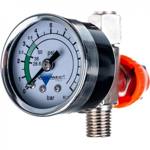 WALCOM SLIM KOMBAT S HVLP краскопульт, сопло 1,7 мм, с манометром и ЗИП