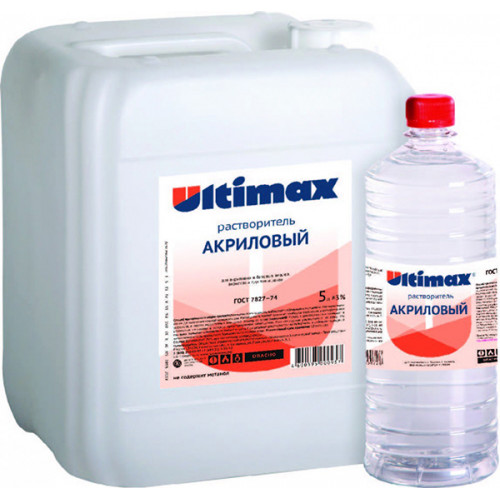 Растворитель ULTIMAX акриловый Р-12 в ПЭТ бутылках, 0,9 л